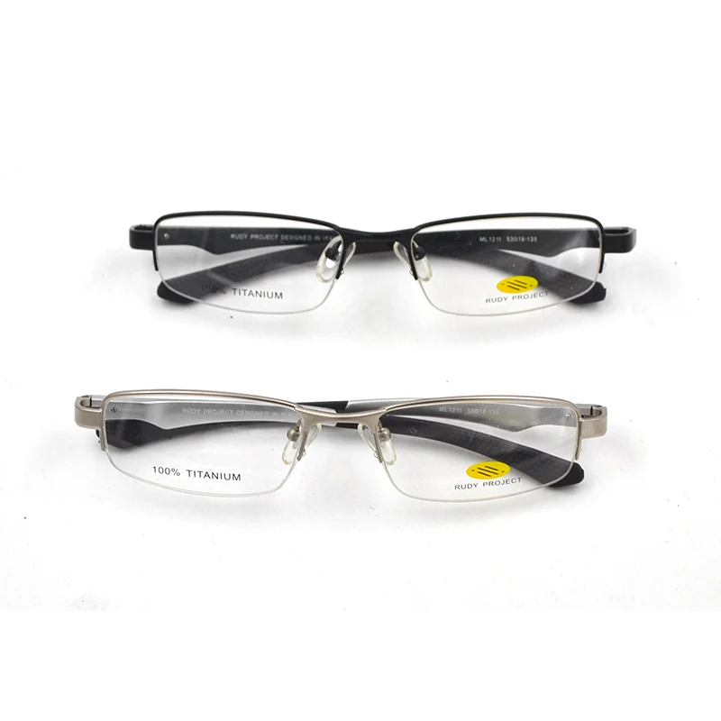 Оправа для очков с полу ободком из чистого титана мужские прозрачные очки