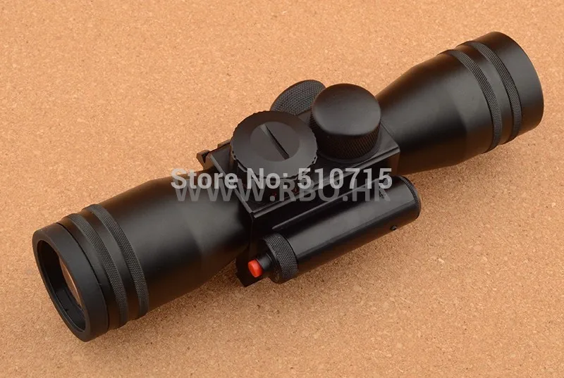 Винтовочный прицел 4X32 и красный лазерный для базового крепления Пикатинни 20 мм