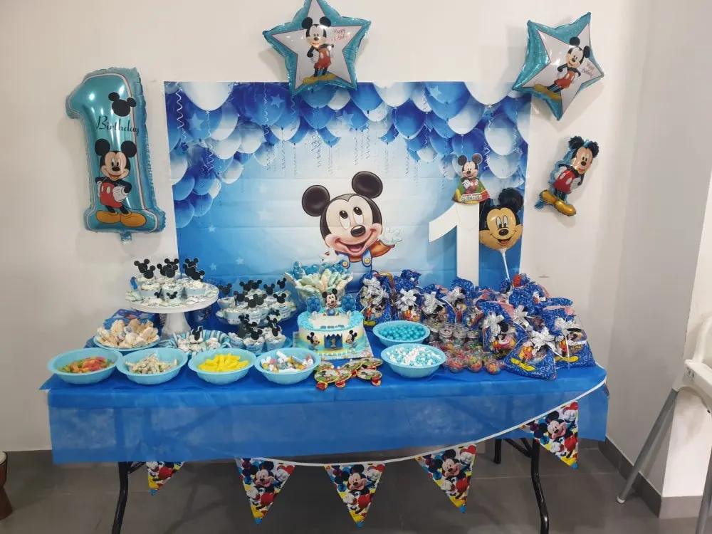 Фон для фотосессии новорожденных детей на день рождения BlueMinnie белые синие шары на заказ Фотостудия