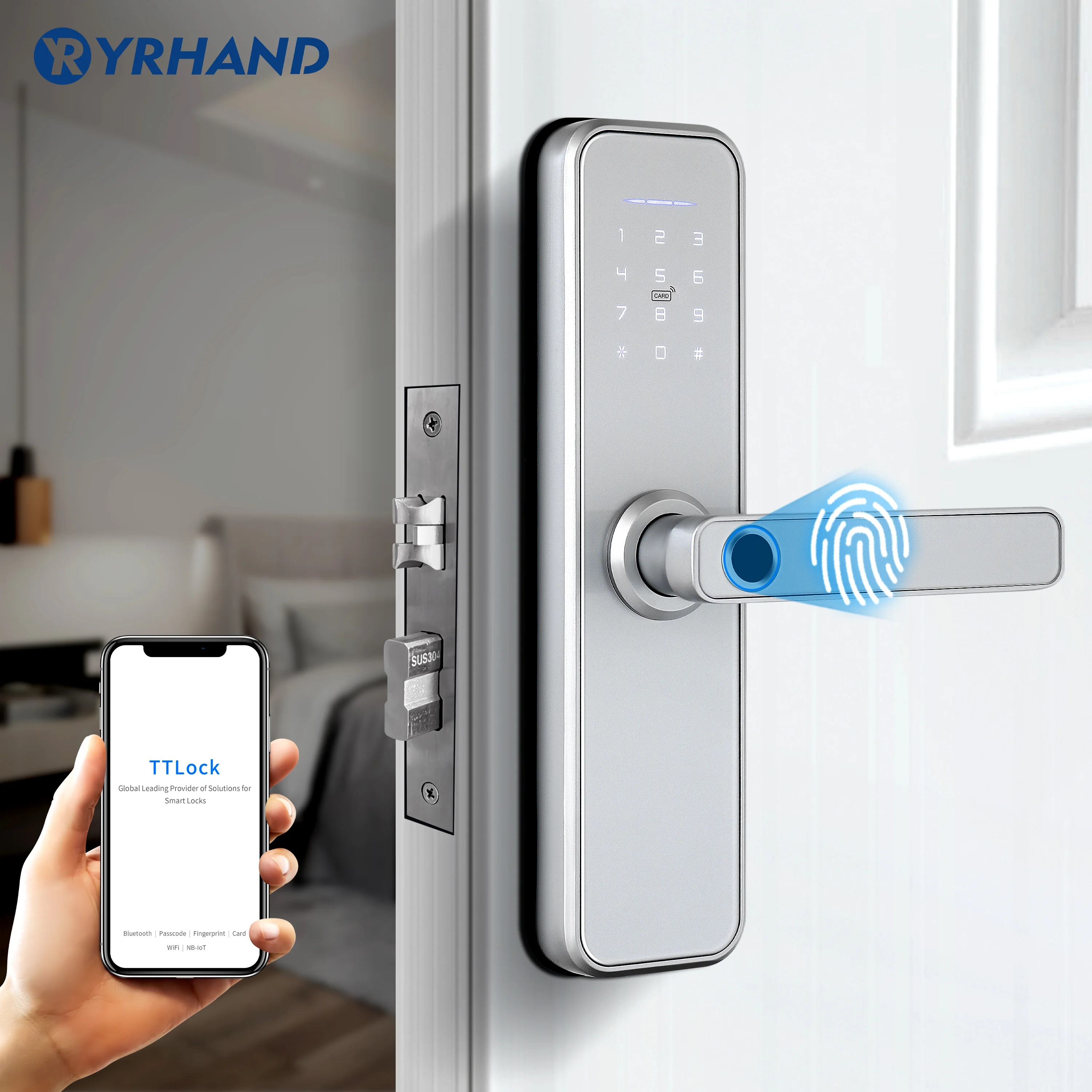 X5 Wifi электронный умный дверной замок с приложением ttlock безопасность