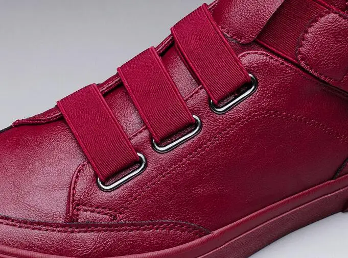 

Nice Autumn New Fashion High Tops Men Leather Casual Shoes Trend Shoes Loafers Man Boots
