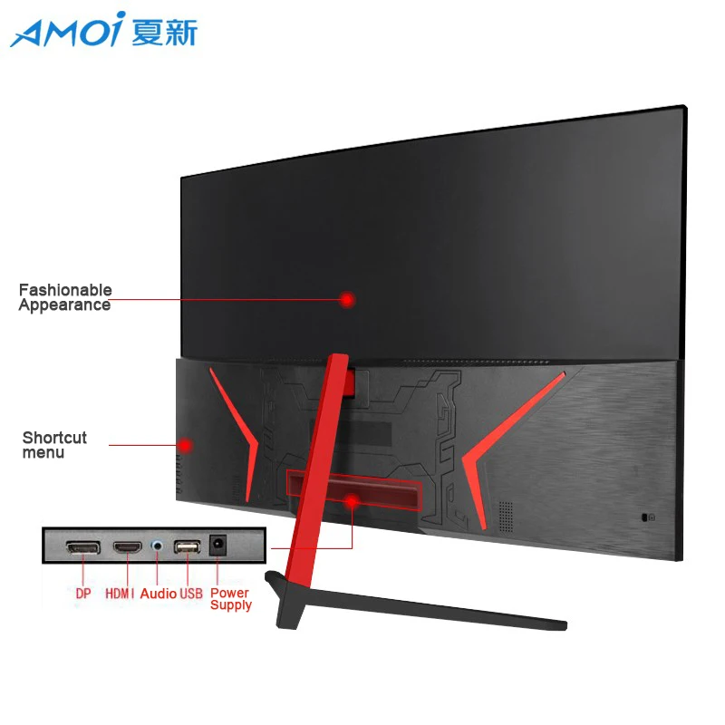Монитор СВЕТОДИОДНЫЙ Amoi 27 дюймов 165 Гц 1MS 1080P изогнутый HDMI/VGA|Мониторы| |