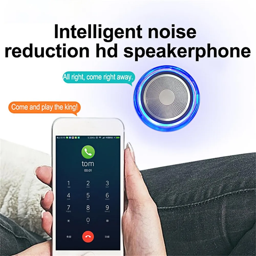Fineblue MK22 TWS мини беспроводной Bluetooth динамик 4 цвета светодиодный дышащий свет мега бас стерео Соединительный динамик
