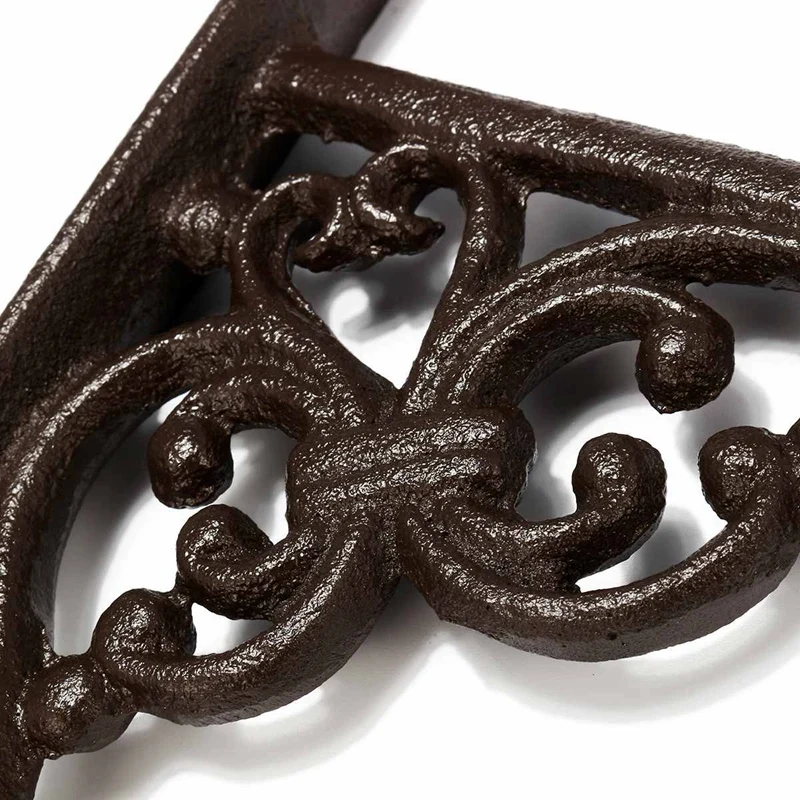 Чугунная вешалка из кованого железа садовый крюк Цветочная корзина для горшков