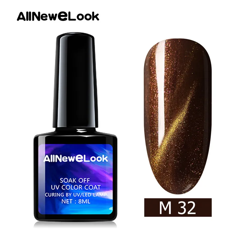 CA032 Allneweook УФ-гель для ногтей Cateye 8 мл Магнитный лазер лак для ногтей клей для ногтей - Цвет: CA032