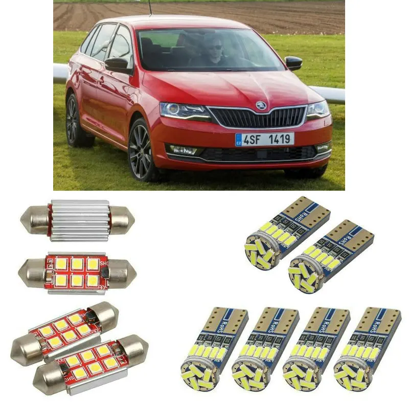 

Interior led Car lights For Skod-a rapid nh3 hatchback rapid spaceback nh1 car accessories License Plate Light 10pc