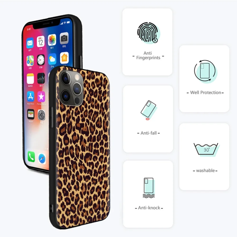 Модный чехол для телефона с леопардовым принтом Пантеры iPhone 11 13 12 Pro Max XS XR X 8 7 6s 6 Plus