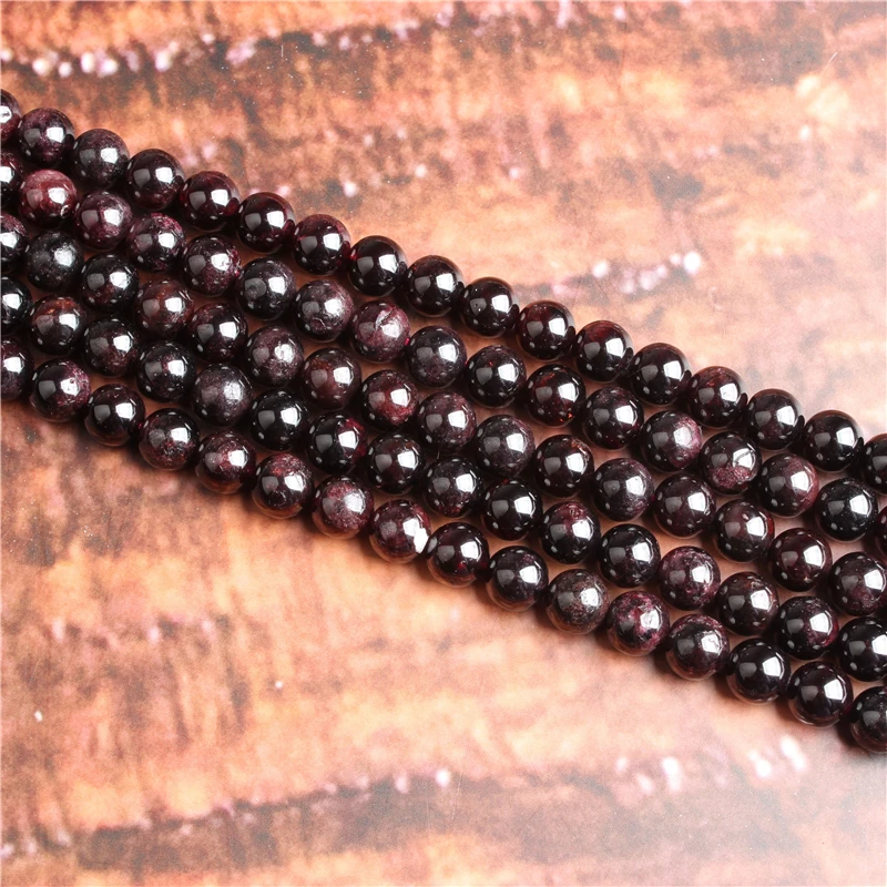 

Garnet Natural Stone Beads Loose Stone Beads For Jewelry Making DIY Bracelets Necklace Accessories 4/ 6/8/10mm