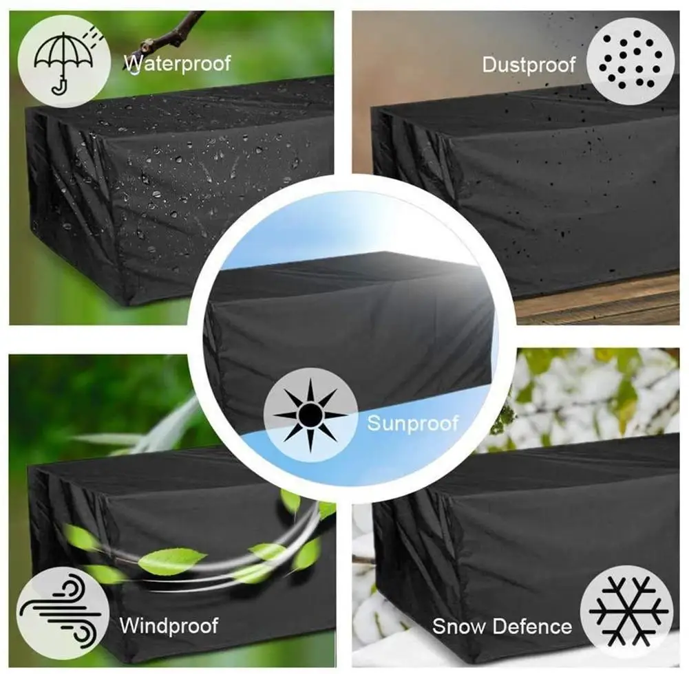 

For Rattan Table Cube Chair Sofa Waterproof Rain Garden Patio Protective Cover 420D Oxford Cloth Furniture Dustproof Cover