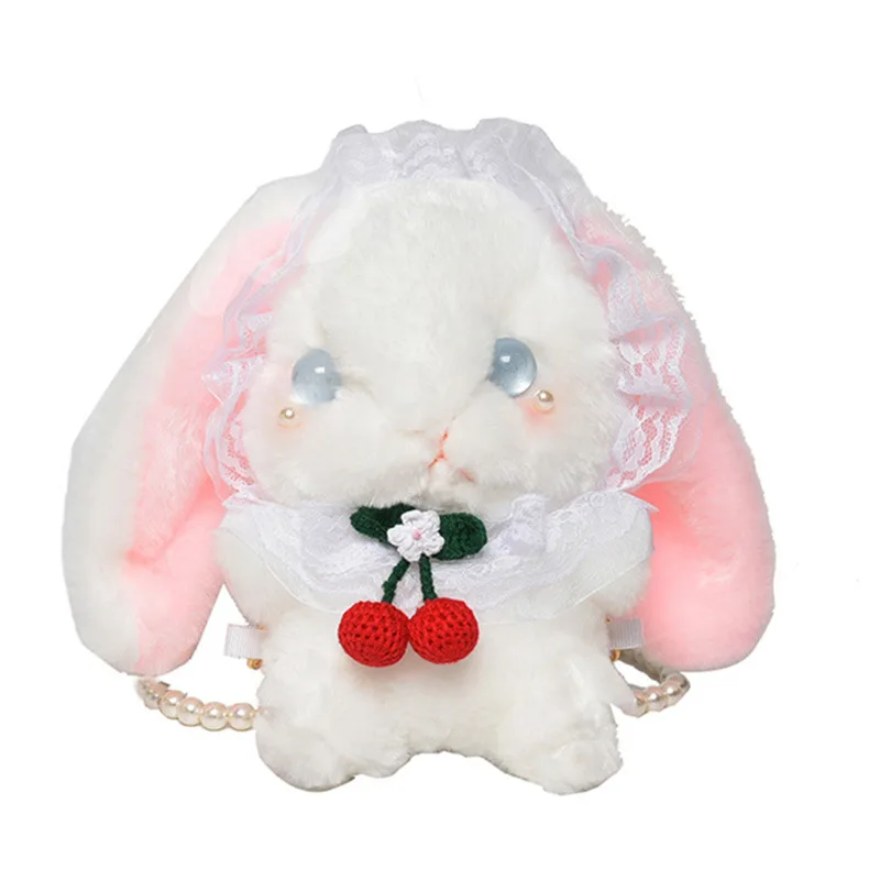 

Japanese JK Style Lolita Rabbit Doll Stuffed Plush Bag Student Shoulder Bag Female Cartoon Cute Messenger Bag Gift For Girls