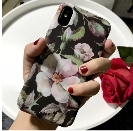 11 GIMFUN Роскошный Ретро чехол для телефона с цветочным рисунком для Iphone 11 Pro Max жесткий пластиковый чехол для IPhone Xr X Xsmax 7 8 6 Plus - Цвет: 11