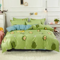 3pcs4pcs cartoon avocado bedding sets soft duvet bed cover comforter flat sheet twin full queen king size free pillowcases