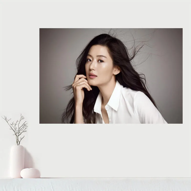 Пользовательский холст Настенный декор Jun Ji Hyun Красочный Плакат ткань настенный