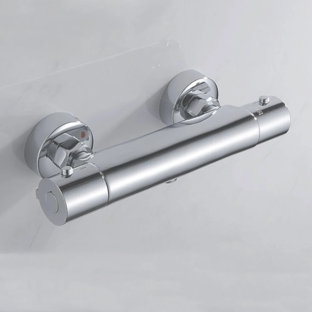 Горячая Распродажа термостатический хромированный медный смеситель для ванны Tap