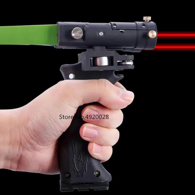 

High Quality Hunting Resin Shooting Slingshot Double Laser Sight Precision Shooting Adult Outdoor Sling Shooting Bow 2019