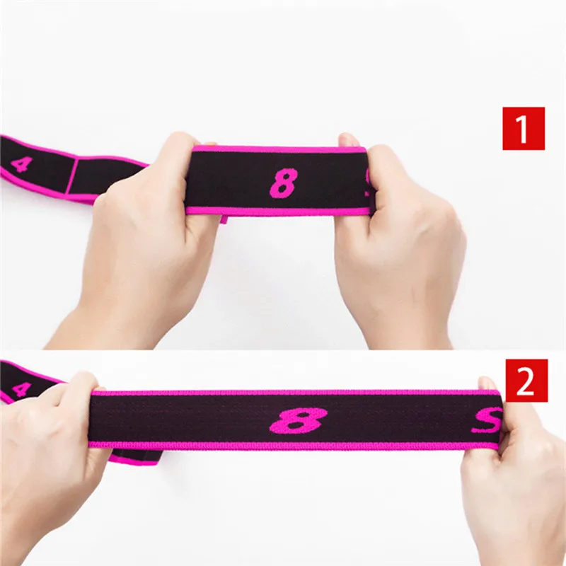 

Yoga Belt Multi-stage Yoga Stretching Elastic Belt Body Building Pilates Gym Fitness Exercise Resistance Bands 4 Colors