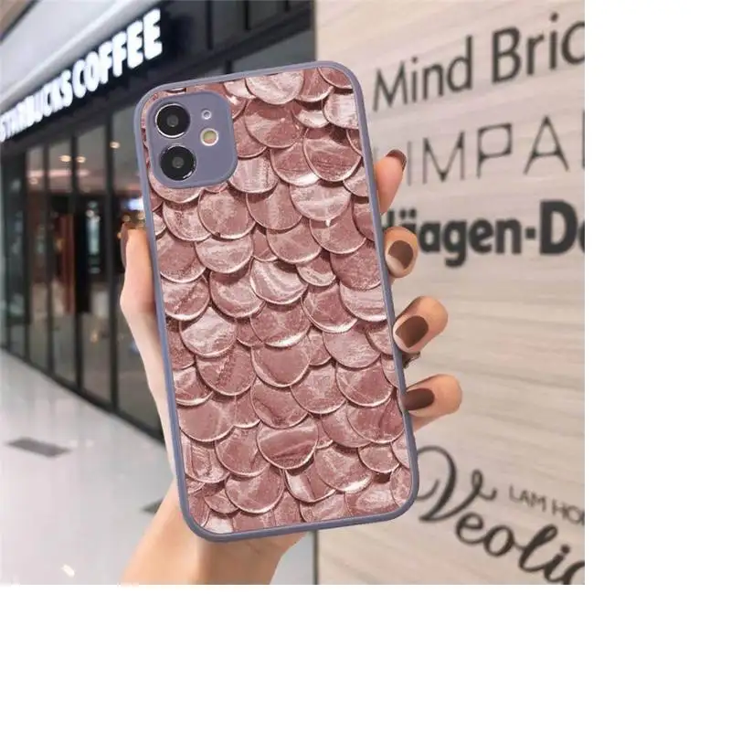 

Marble Gold Rose Glitter Pink Luxury Phone Case Matte transparent For Gray iPhone 12 Mini 11 Pro XR XS Max 7 8 Plus X Back Cover