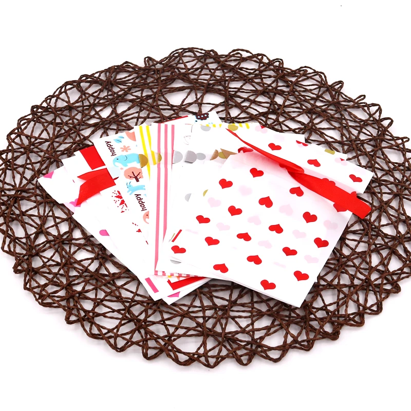 5 шт. пластиковые мешочки на шнурке с лентой 15 х21 см | Украшения и аксессуары