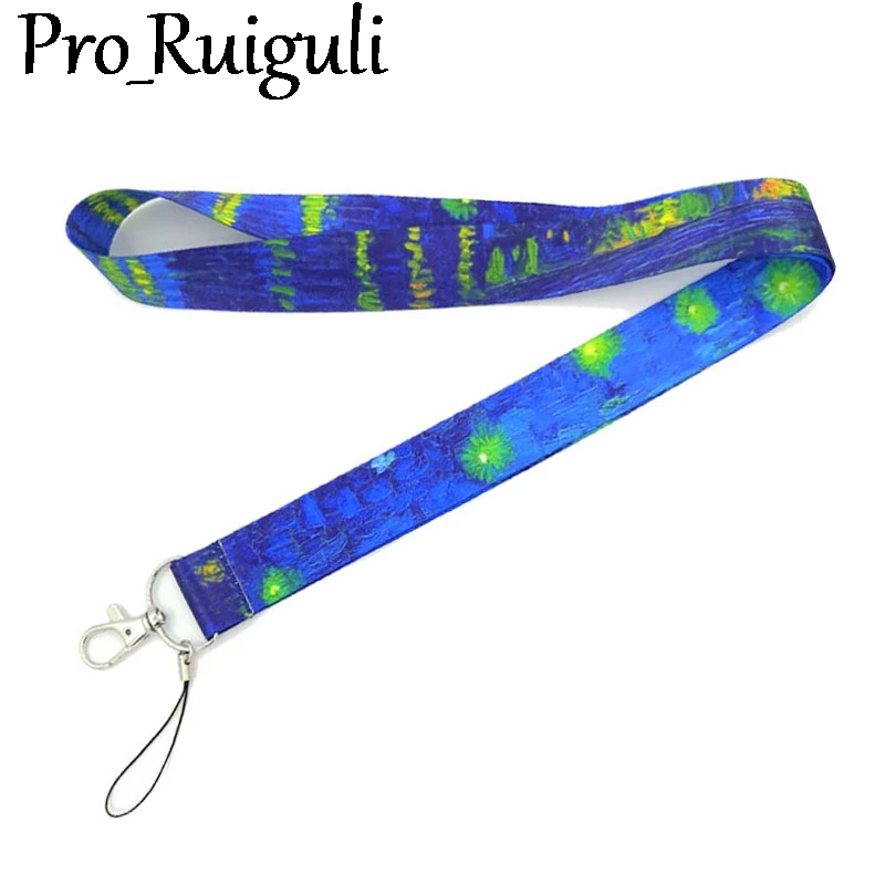 Ван Гог &quotЗвездное небо&quot шейный ремешок Ремешки удостоверение личности