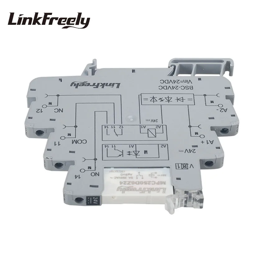 Миниатюрный светодиодный ультратонкий модуль реле mpc250d6z24icn Din 6A 250VAC