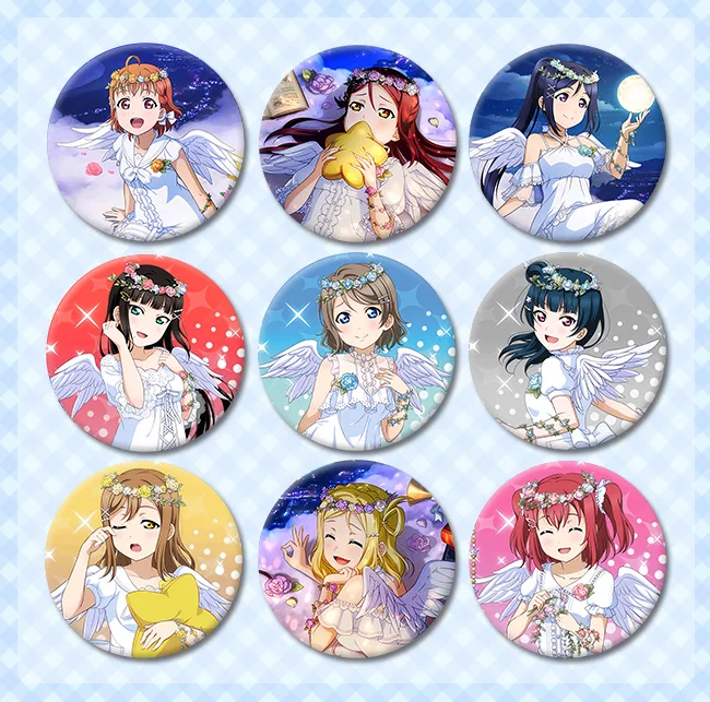 Значки 58 мм значки angel awaken Love Live Sunshine akours с красивыми иконами на рюкзаке|Броши| |