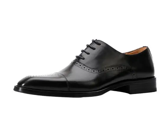 

Handmade New Man Shoes Lace up Fashion Oxfords Square toe Formal Carved Business Shoes Brogue Shoes