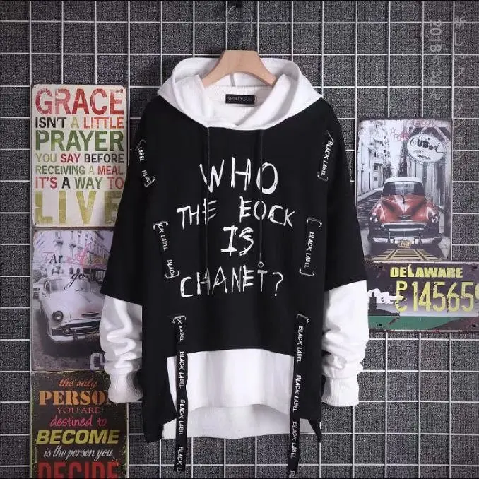 

Men's Hoodie Sweatshirt Male Hoody Goth Graphic Hoodie Harajuku Black Japanese Streetwear Hip Hop Gothic Clothes Autumn Hoodies