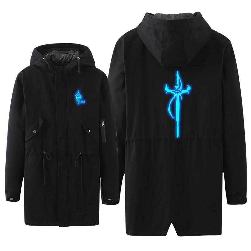 Cosplay K пальто светящаяся цветная печать молния унисекс Толстовка тонкая куртка