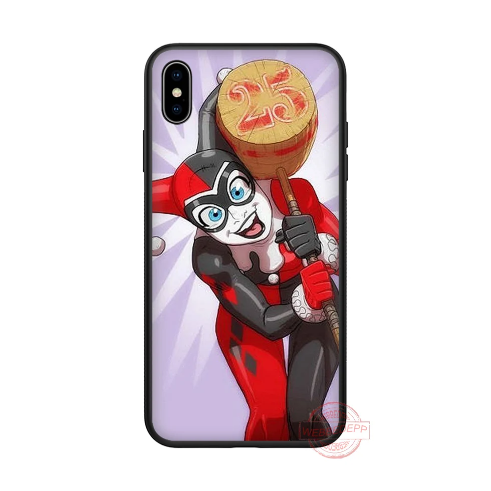 WEBBEDEPP Harley quinn анимированный Мягкий Силиконовый ТПУ чехол для телефона iPhone 5 6 7 8 Plus X