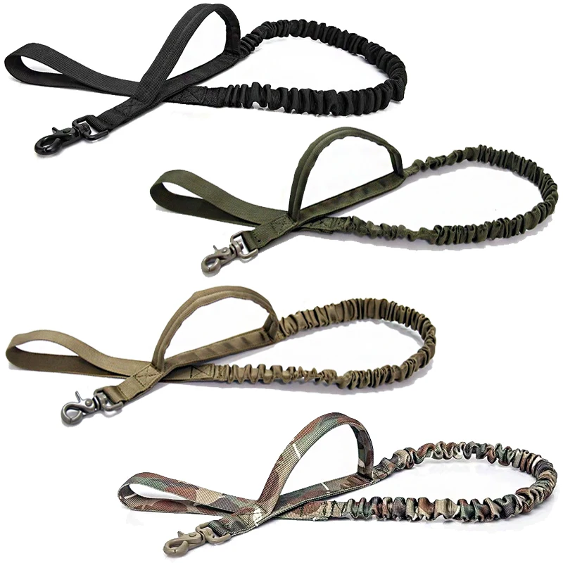 

Tactical Nylon Bungee Dog Harness Leash Padded Handle Training Pet Dog Collar Leash For Small Medium Large Dog Lead Leash Belt