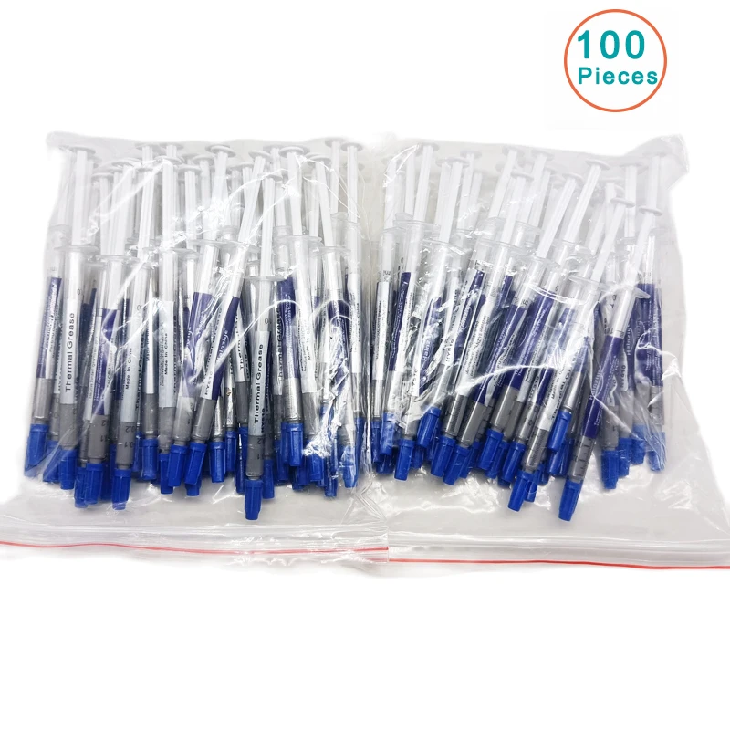Graxa Térmica Popular do Silicone Cor Cinzenta Pasta Refrigerando do Processador 1g 100 Peças Pelo Lote