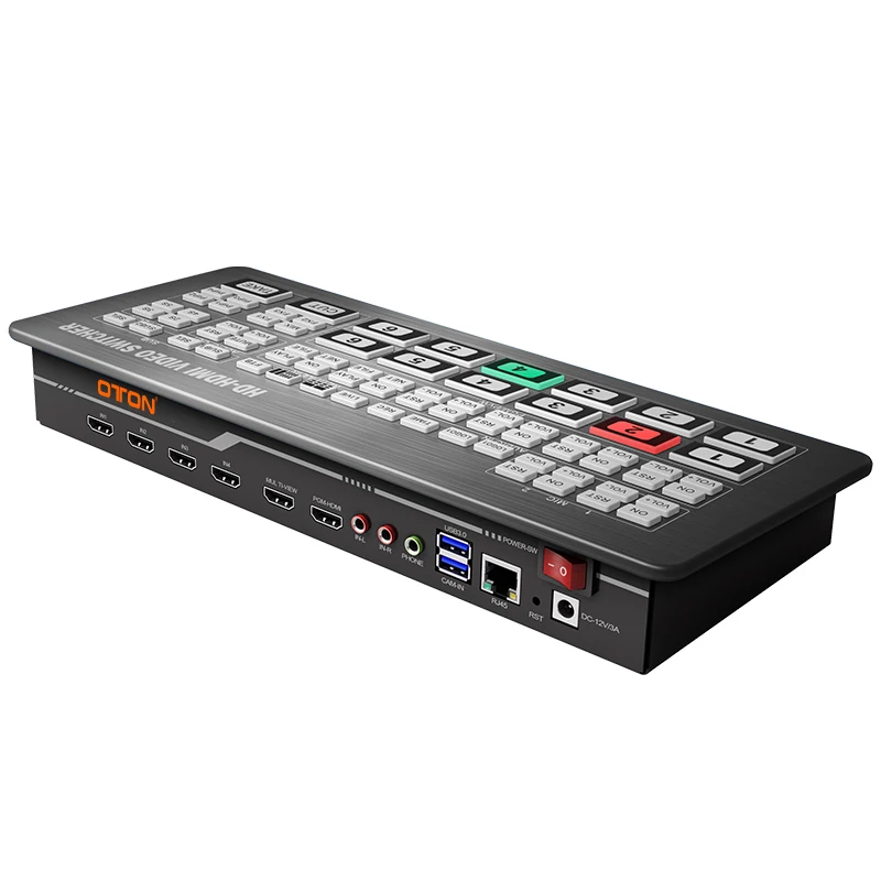 

Oton S06-A 4 HD MI Video Audio Switcher Mixer for Live streaming and video production Blackmagic Atem Mini Pro Alternative