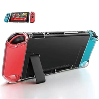 detachable crystal pc transparent simple case for ns switch ns cases hard clear game back cover shell white black red blue