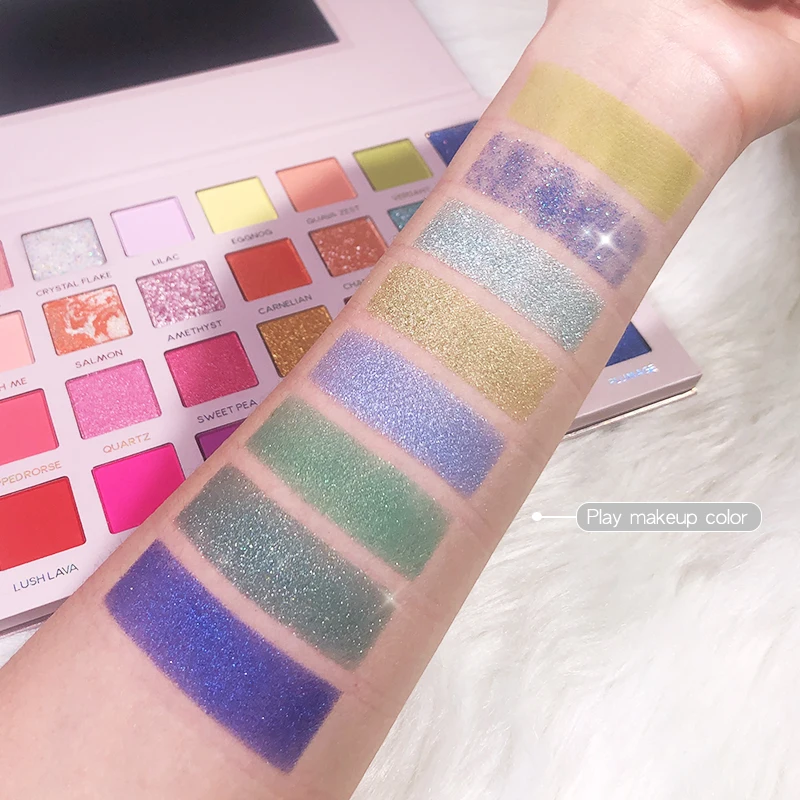 Палитра теней для век с блестками 28 цветов| |