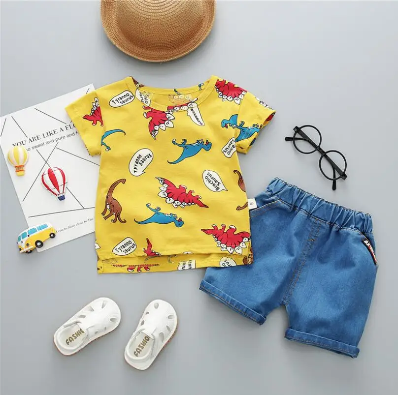 BibiCola Baby Boy Clothes Summer 2020 Fashion Kids Boys Clothing Set Children Toddler T-shirt + Pants Tracksuit | Детская одежда и