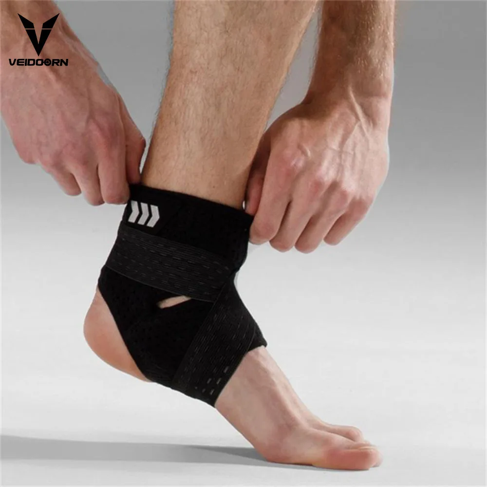 Veidoorn Professional Ankle Support With Elastic Band Foot Protection Ankle Brace Sleeve Climbing Running Football Basketball