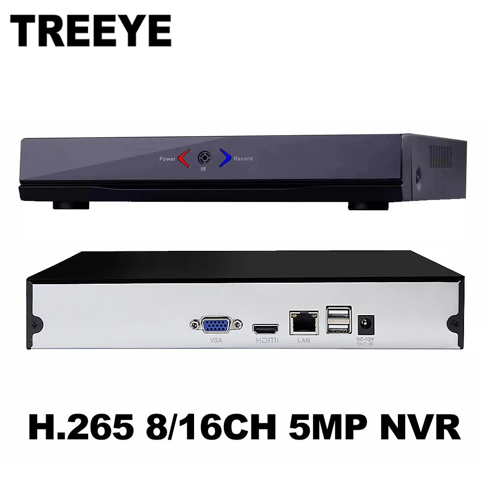 H.265 HEVC 8CH 16CH CCTV NVR для 5MP/4MP/3MP/2MP ONVIF2.0 IP Camera металлический чехол сетевой