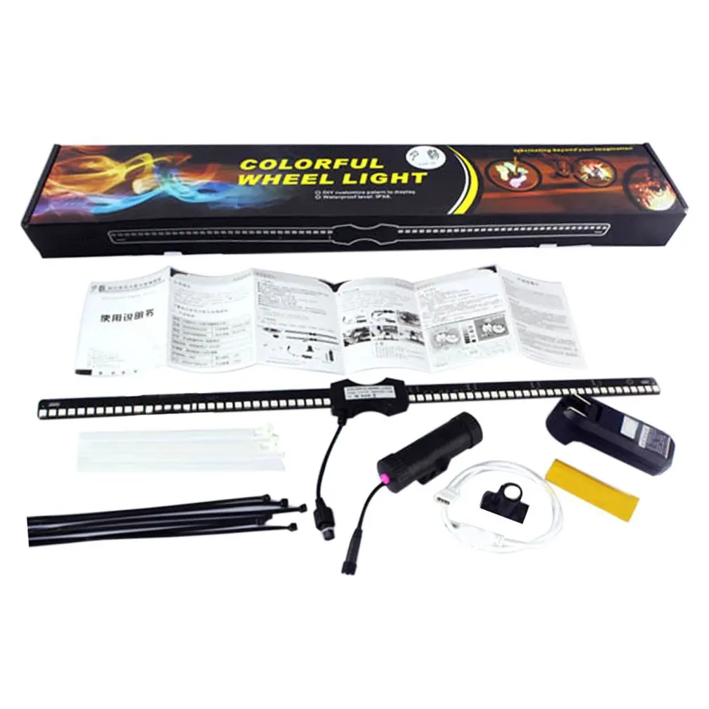 

Rechargeable Wheel Lamp Programmable LED Bicycle Light Waterproof Shockproof Colorful Cycling Lamp Bike Accessories