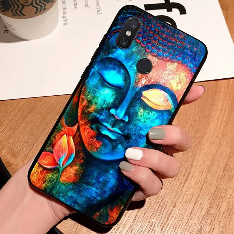 

gautama buddha pattern luxury mobile Phone Case shell For Xiaomi Redmi note 7 8 9 t k30 max3 9 s 10 pro lite