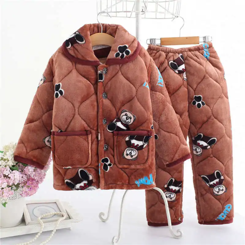 6162 pajama sets Pijama infantil; детская одежда; зимние пижамные комплекты; утепленная Пижама; комплект; детские пижамы; детская фланелевая одежда для сна; пижамы для младенцев - Цвет: 6162 pajama sets