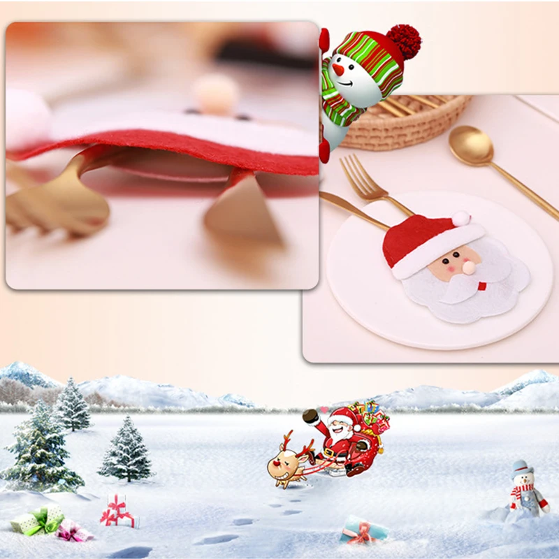 Рождественское украшение искусственный дизайн обеденного стола Санта Клаус