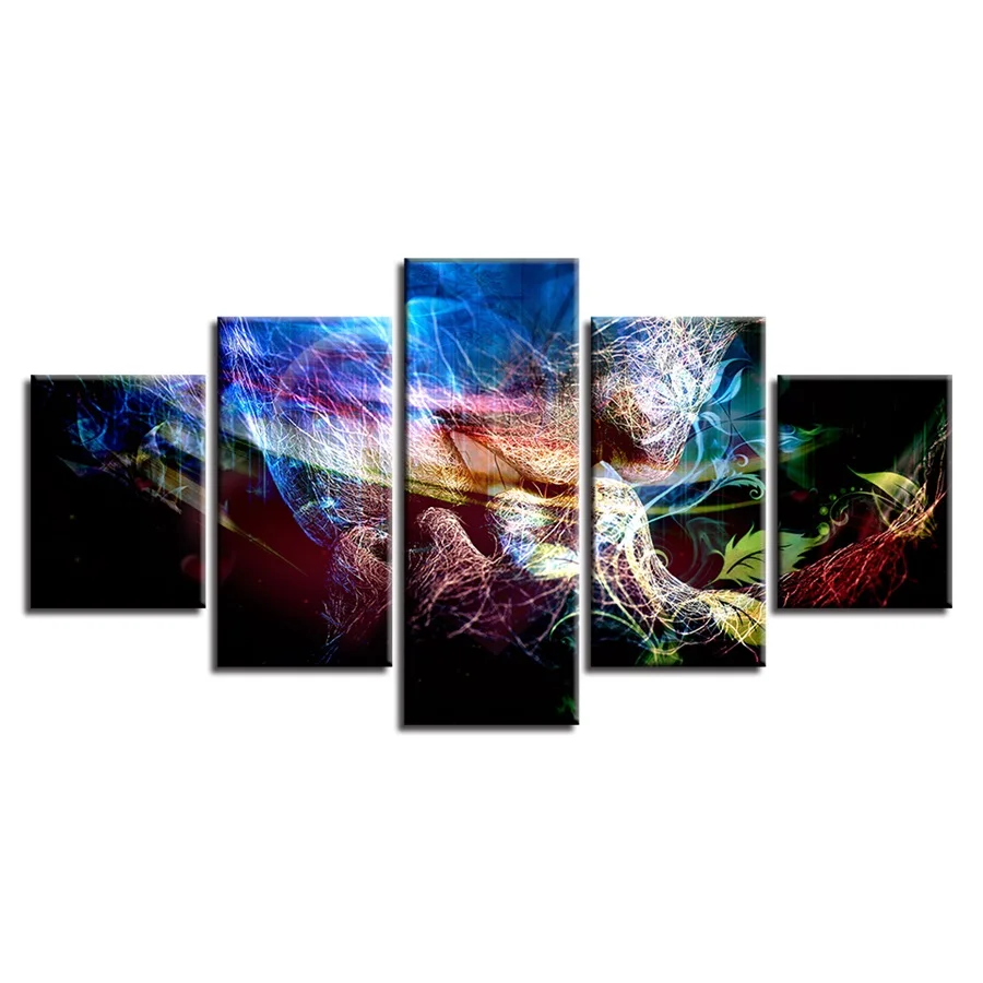

HD Printed Wall Art Pictures 5 Piece Love Kiss Abstract Canvas Painting Home Decor Modular Home Decor Poster Living Room Bedroom