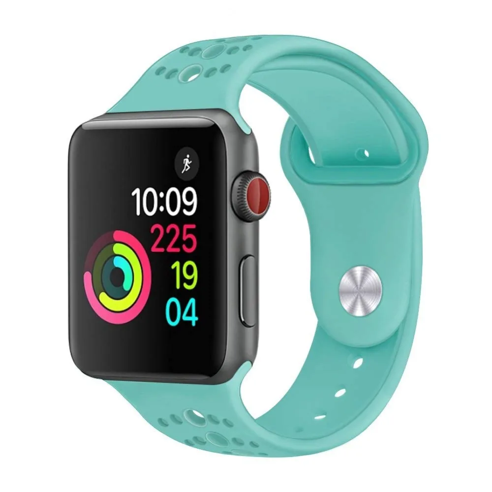 Ремешок для apple watch band 4 5 44 мм 40 мм correa iwatch band 3 2 42 мм 38 мм спортивный силиконовый браслет ремень аксессуары для apple watch