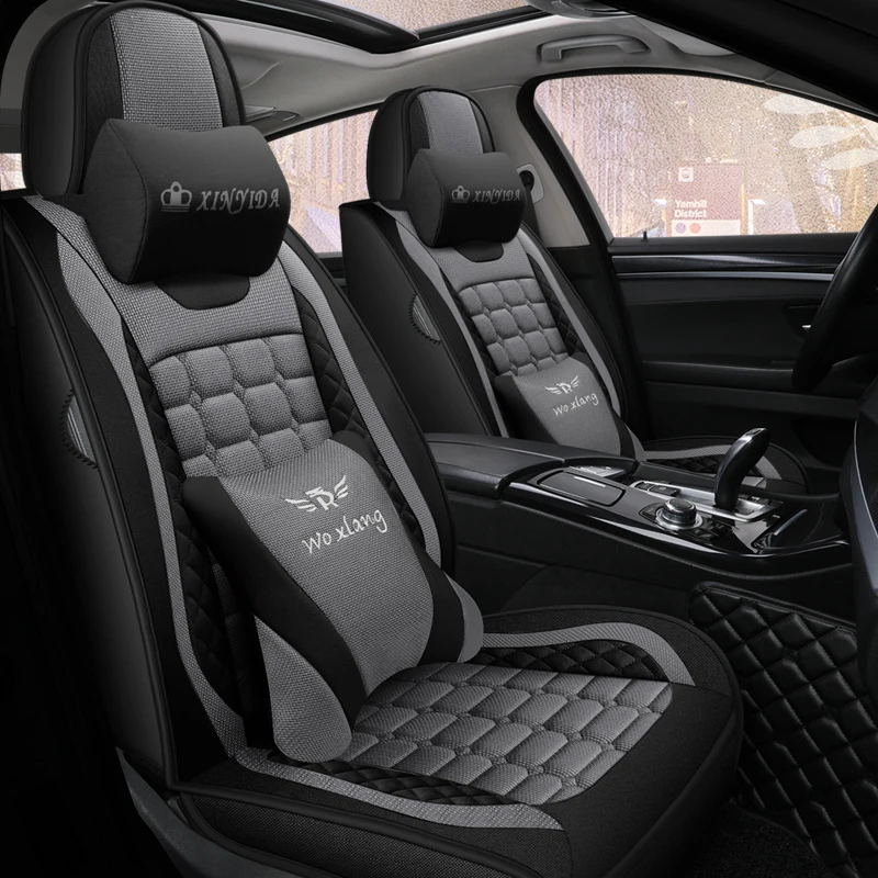 Чехлы на автомобильные сиденья из льняного волокна с полным покрытием чехлы для