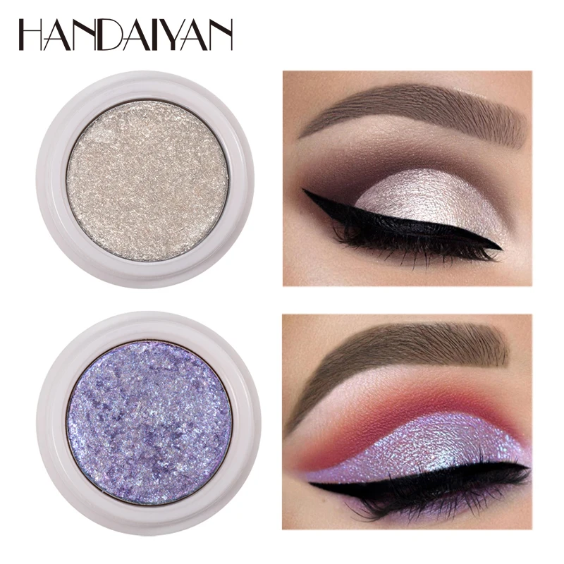 Металлик серебро фиолетовый мерцающие тени для век крем голографические