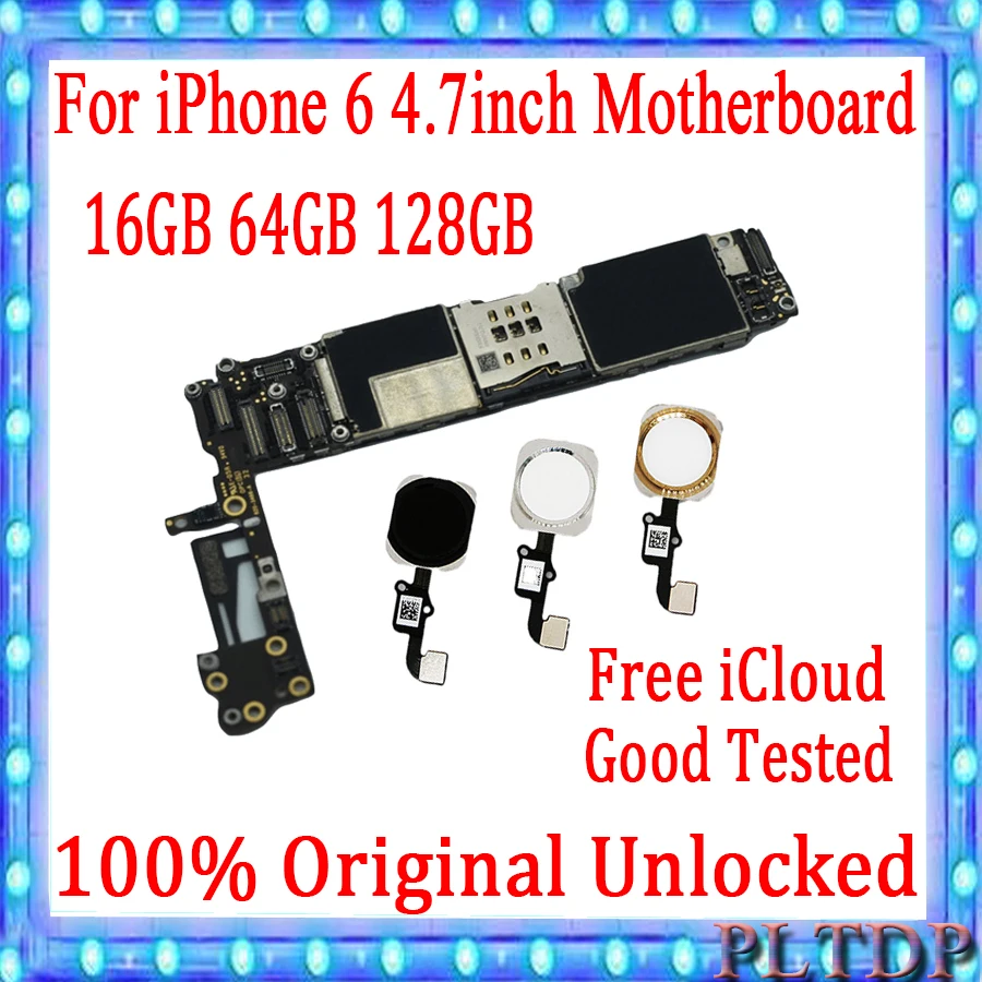 100% оригинальная разблокированная материнская плата для iPhone 6 4 7 дюйма с сенсорным