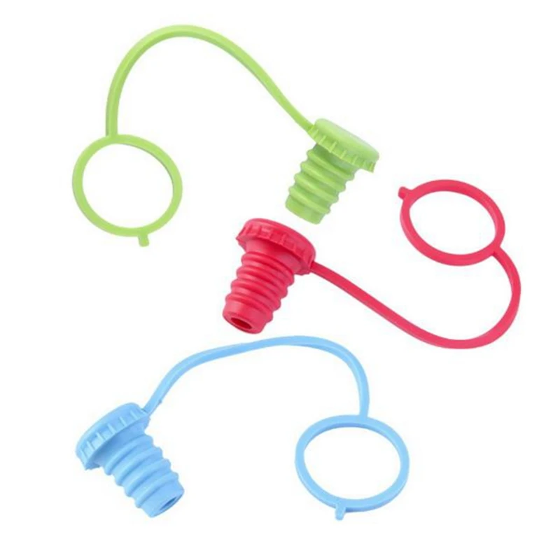 Анти-потеря силиконовой бутылки Пробка висячая кнопка красное вино пивной