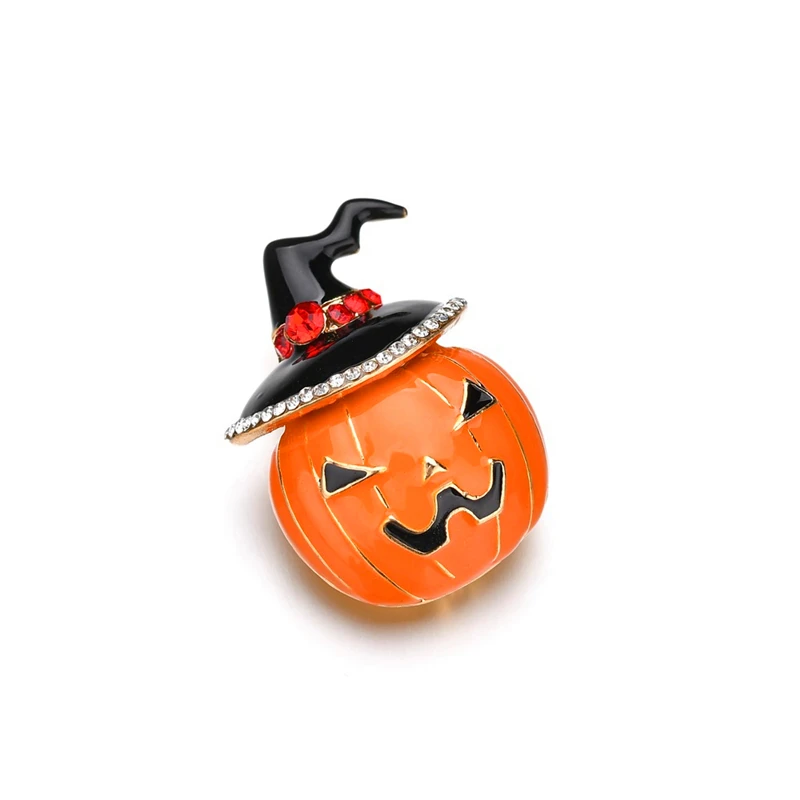 

LOREDANA Pumpkin imp brooch, Halloween gift set crystal drop collar pin holiday gift pin.Let's have fun!