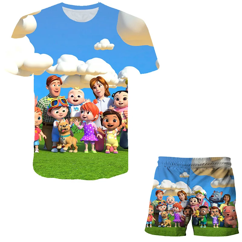 

New Boys Kids Clothes For Boys Girls T-Shirt+Pants Kids Suit Outfits Set 4-14Summer Girl Set