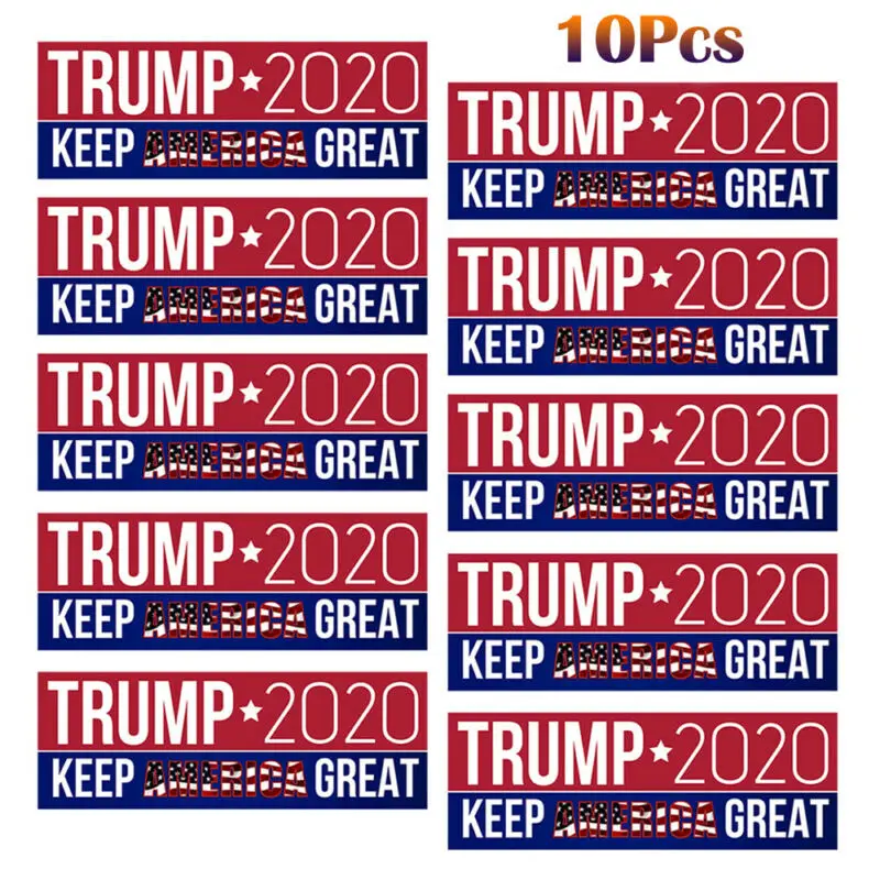 10 шт. Стикеры для кузова автомобиля Дональд Трамп 2020|Флажки вымпелы и конфетти| |